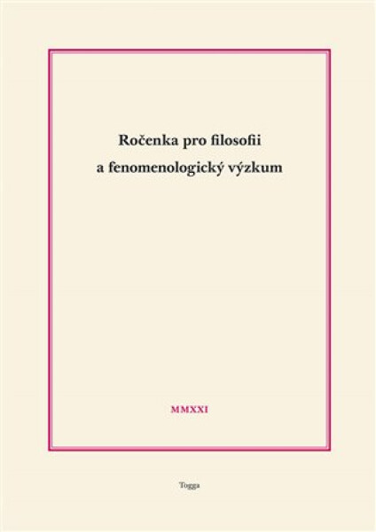 Ročenka pro filosofii fenomenologický výzkum 2021