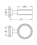 GROHE - Essentials Cube Držák skleničky/mýdelníku, chrom 40508001