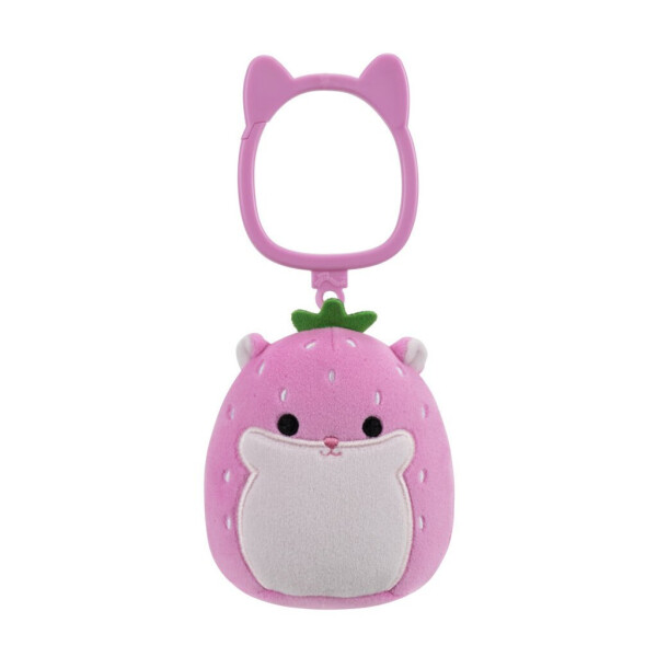 Squishmallows Klíčenka Jahodový křeček - Davi 9 cm