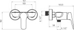 NOVASERVIS - Sprchová baterie bez příslušenství 100 mm Metalia 54, chrom 54065/1,0