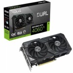 ASUS Dual GeForce RTX 4060 Ti OC 8GB / 2310 - 2595 MHz / 8GB GDDR6 / 128bit / 1x HDMI+3x DP / 160W (8) (90YV0J40-M0NA00)