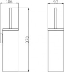 RAV Slezák - COLORADO - Koupelnový doplněk WC štětka, válcová, rovná, Chrom COA0501 COA0501