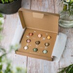 Blossombs Dárková sada semínek divokých květin Mother's day Medium – 9 ks, růžová barva, krémová barva, přírodní barva