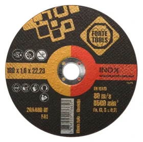 Forte Tools Řezací kotouč na kov 180 mm / Řezací kotouč / Průměr 180 x 22,23 mm / Šířka řezu 1,6 mm (374363)