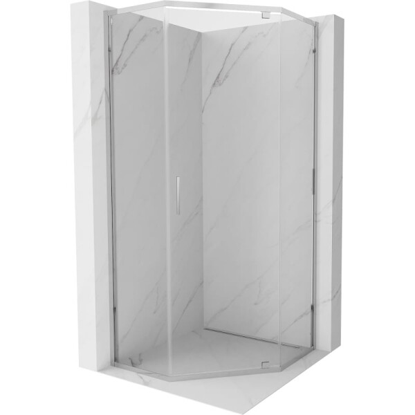 MEXEN - Exo sprchová kout pětiboký křídlový 90 x 90, transparent, chrom 812-090-090-01-00