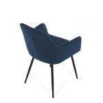 Jídelní židle, modrá, sametová látka, DCH-215 BLUE4