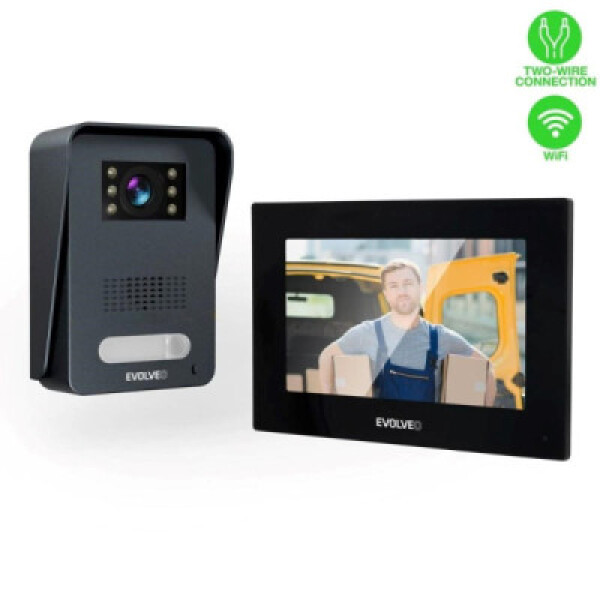 EVOLVEO DoorPhone AP1- 2 drátový videotelefon s aplikací, černá EDF_547122
