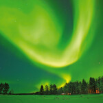 Nástěnný poznámkový kalendář 2026 NOTIQUE - Polární záře, 30 x 30 cm - BEZ ČEŠTINY