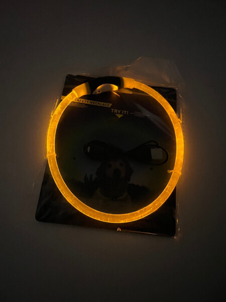 Blesk LED nabíjecí obojek pro psa Barva: Oranžová, Obvod krku: 35 cm