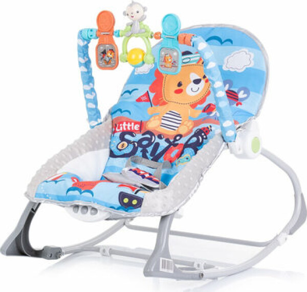 CHIPOLINO Kojenecké lehátko vibrující 2v1 Baby Spa Blue (152533)