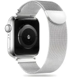 Tech-Protect MilaneseBand stříbrná / Řemínek milánský tah / pro Apple Watch Series 4-9, SE, Ultra 1 a 2 / 42/44/45/49 mm