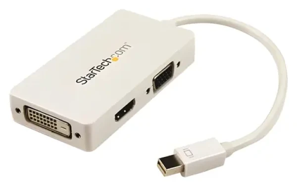 StarTech Adaptér Mini DisplayPort na VGA/DVI/HDMI bílá / Videoadaptér / 1920 x 1200 px / 0,15 m (MDP2VGDVHDW)
