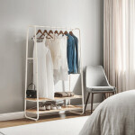 Věšák, kov, bílá, AUV-E1112 WT