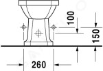 DURAVIT - 1930 Stojící bidet, 355x600 mm, WonderGliss, bílá 02671000001