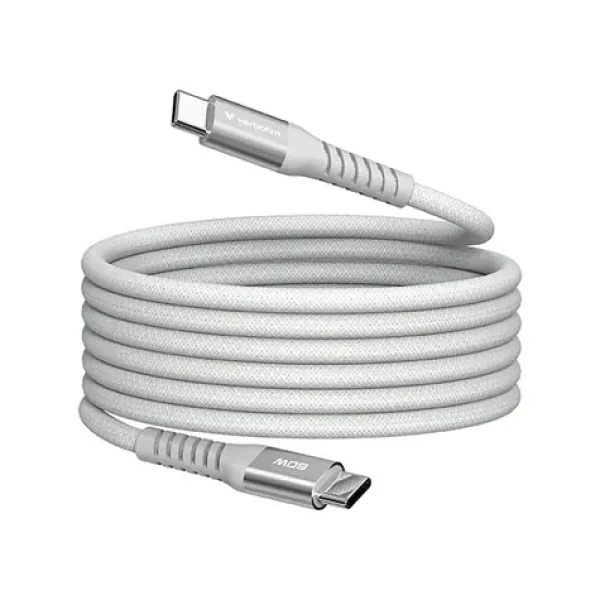Verbatim 31850 Magnetický 60W USB-C kabel 1.2m šedá / USB-C(M) / USB-C(M) / 100 W / PD QC 3.0 (31850)