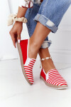 Women's Espadrilles Big Star HH276003 Red-White 37