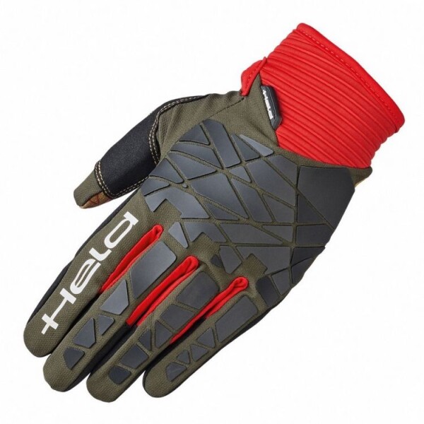 Held Tactura letní adventure/skútr rukavice khaki/červené/béžové vel.9 - 9