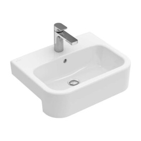 VILLEROY & BOCH - Architectura Umyvadlo polozápustné 55x43 cm, s přepadem, otvor pro baterii, alpská bílá 41905501