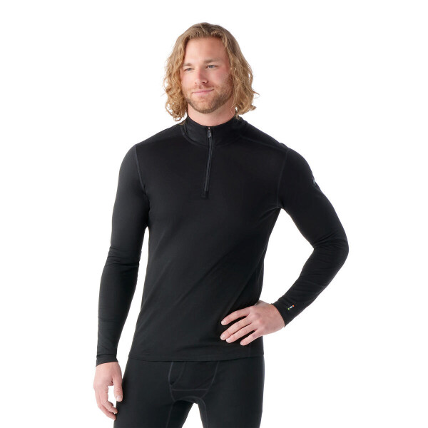 Pánské merino tričko s dlouhým rukávem SMARTWOOL Men's Classic All-Season Merino Base Lay, Black velikost: L