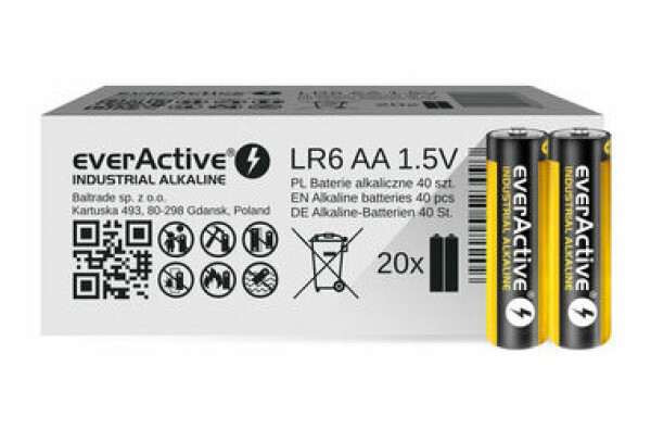 EverActive Industrial Alkaline baterie AA (LR6) 40ks (EVLR6S2IK)