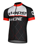 Pánský cyklistický dres Etape TEAM, černá/červená (elastický materiál, velikost 4XL)
