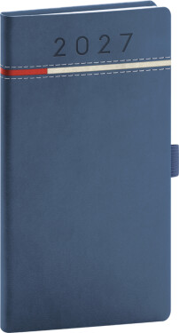 NOTIQUE Diář 2027: Tomy - modro-červený, kapesní, 9 x 15,5 cm