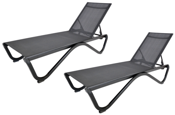 Rojaplast Lehátko ZWL-515 DUO hliníkové - černé