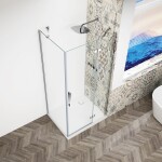 GELCO - TRINITY CHROM obdélníkový kout 800x1000 pravý, čiré sklo, GT5610-80CR-CH GT5610-80CR-CH