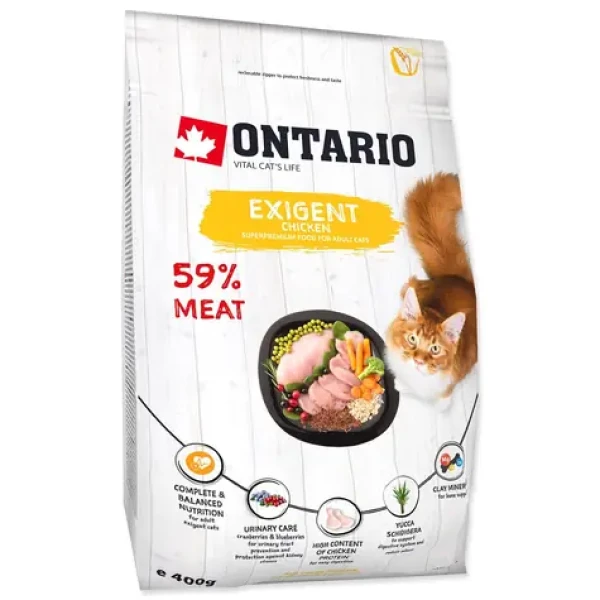 Ontario Cat Exigent 400g / Granule pro dospělé kočky (213-10533)