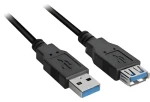 Sharkoon černá / Prodlužovací kabel / USB-A / USB 3.2 Gen 1 / 1 m (4044951015672)