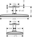 HANSGROHE - Rainmaker Select Hlavová sprcha 460, sprchové rameno 10 cm, bílá/chrom 24002400