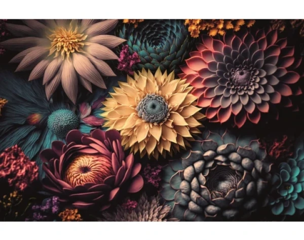 Obraz na plátně Sametové květiny vintage, 90x60 cm