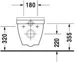 DURAVIT - Starck 3 Závěsné WC, bílá 2202090000