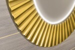 SAPHO - PRIDE STRIP kulaté zrcadlo s LED osvětlením v rámu ø 90cm, zlato PD950