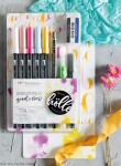 Tombow Tombow TBS-FH2, Good vibes, akvarelová sada brush popisovačů příslušenstvím, 10 ks