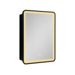 Zrcadlová skříňka s osvětlením SAT 50x71 cm černá SATZGALED5071CE SATZGALED5071CE