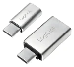 LogiLink sada adaptérů USB-C / Adaptér / USB-C (M) - USB-A, Micro USB (F) / hliník / 2 ks (AU0040)