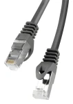 Lanberg CAT6 FTP 0,25 m černá / Patch kabel / RJ45-RJ45 / Fluke Passed (PCF6-10CC-0025-BK)