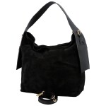 Módní dámská kožená kabelka na rameno Beatrix, černá