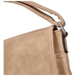 Dámské koženkové crossbody s klopou Debora, hnědá