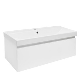 Koupelnová skříňka s umyvadlem SAT B-WAY 99x30x45 cm bílá lesk BWAY100WU1 BWAY100WU1