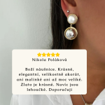 ELENYS Mirror – pozlacené náušnice 18K žluté zlato