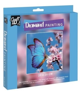 CRAFT ID Diamantové malování 20x20cm Motýl