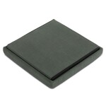 Taburet s úložným prostorem, zelená manšestrová látka