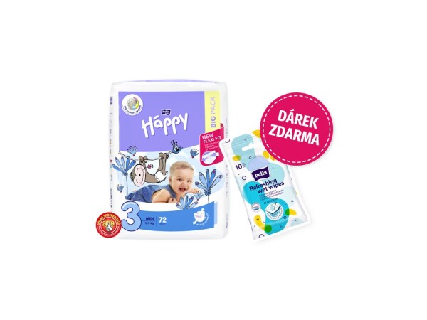 Bella Happy Midi Big Pack 5-9 kg 72 ks