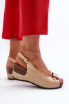 Dámské Lehké Sandály Na Klinu Comfort Shoes Béžové Efravia 38