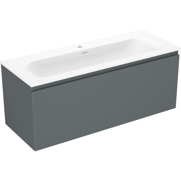 MEXEN/S - Orio koupelnová skříňka 120 cm s umyvadlem Vela, 1 šuplík, grafit mat/bílá mat 91A10-12047-1-BF66-W23M01