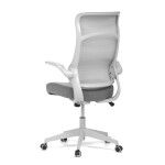 Kancelářská židle, houpací mech., šedá MESH, plast. Kříž