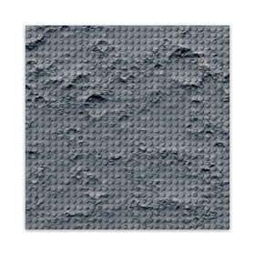 BRIXIES Plus 225.004 Designová podložka na stavění - měsíční krajina 25,5 x 25,5 cm