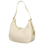 Stylová dámská koženková kabelka na rameno Agatha, krémová